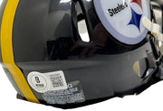 TJ Watt Signed NFL Helmet Beckett COA - Detail View