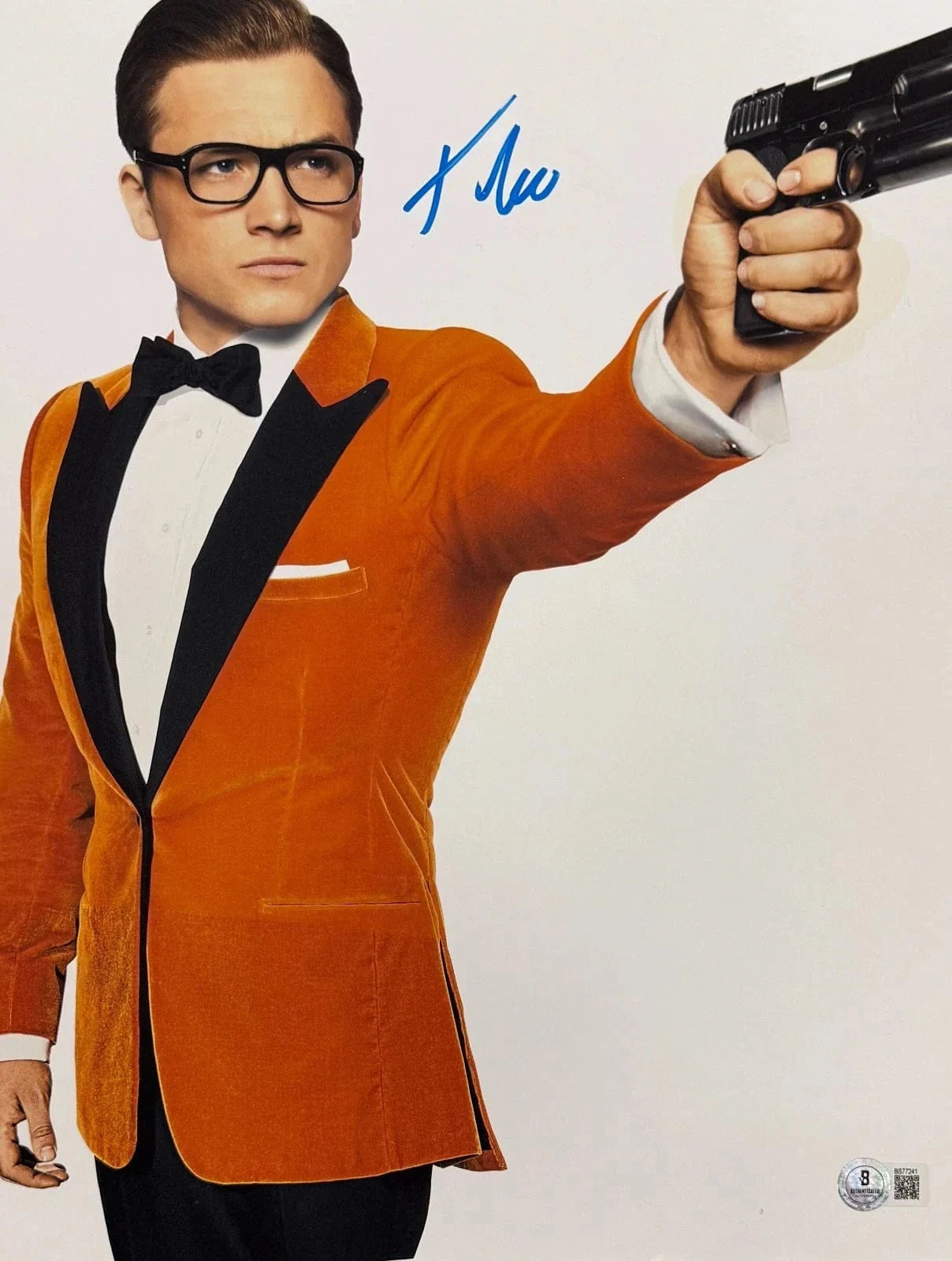 Taron Egerton Signed 11x14 Photo from The King's Man Beckett COA - Item #1