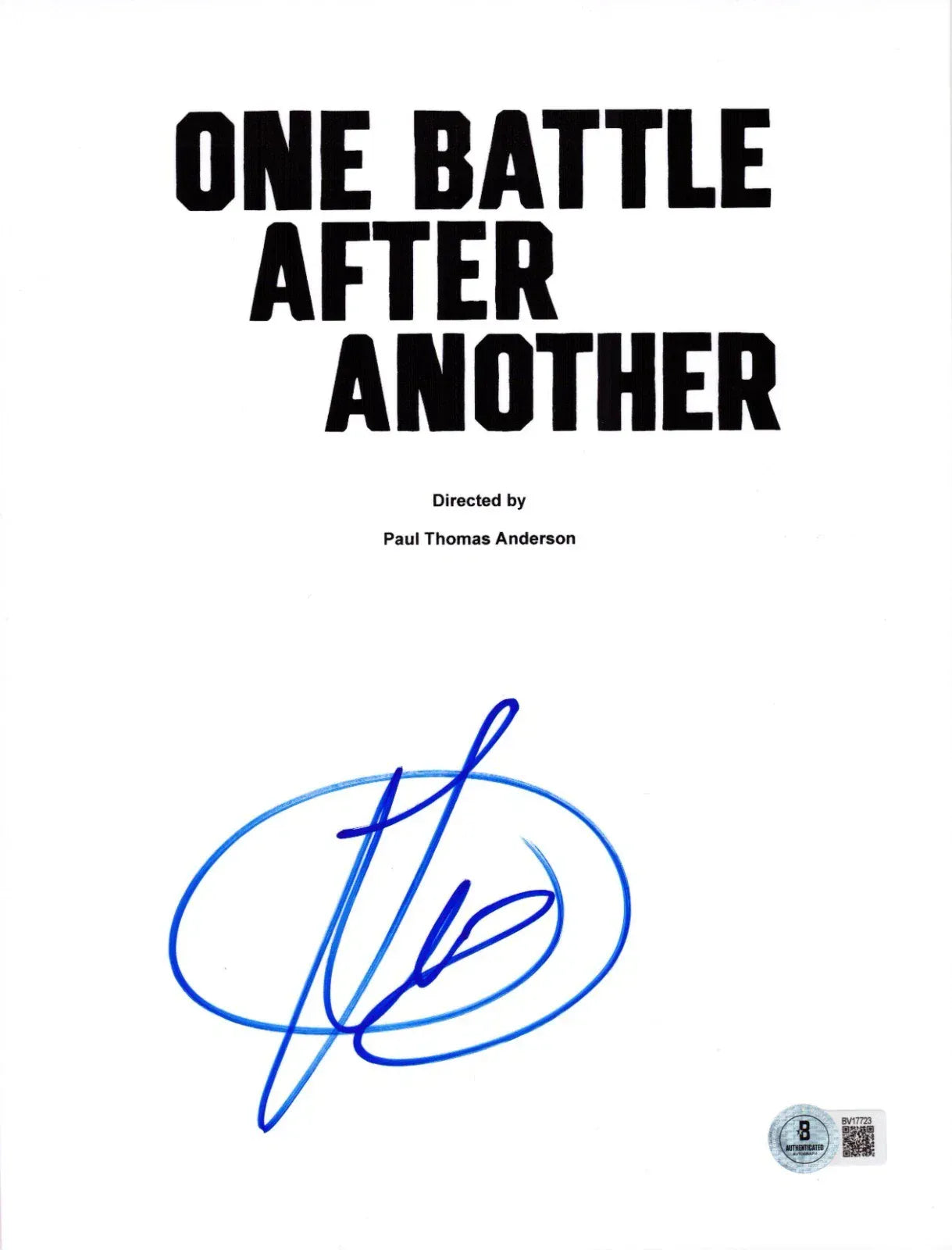 Teyana Taylor Authentic Autographed One Battle After Another Script Cover