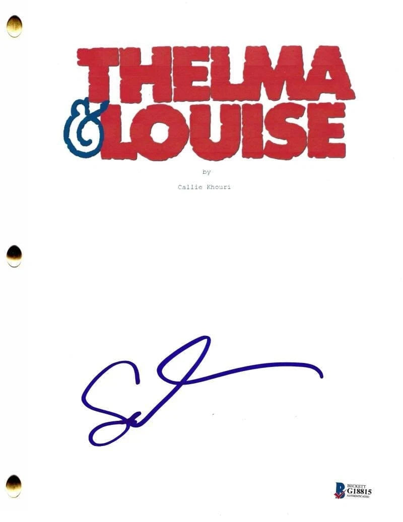 Susan Sarandon Signed Script from Thelma & Louise Beckett COA