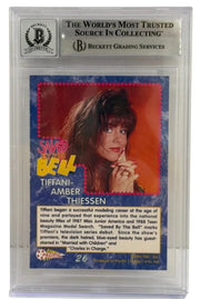 Tiffani Thiessen Signed Trading Card from Saved by the Bell Beckett COA - Item #4 - Detail View