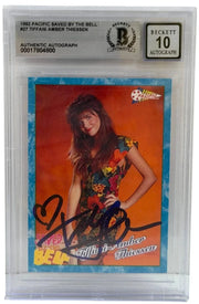 Tiffani Thiessen Authentic Autographed Saved by the Bell 1992 #27 Pacific Trading Card