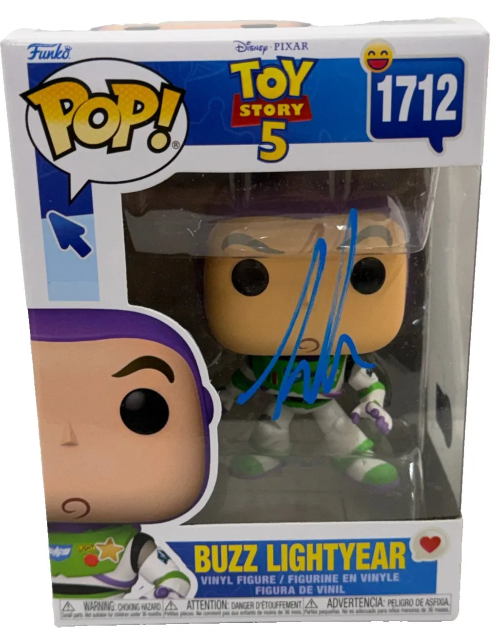 Tim Allen Authentic Autographed Buzz Lightyear Toy Story 5 1712 Funko Pop Figure
