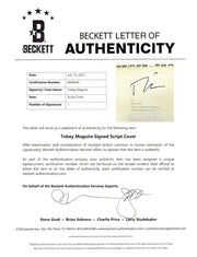 Tobey Maguire Signed Script from Spider-Man Beckett COA - Detail View