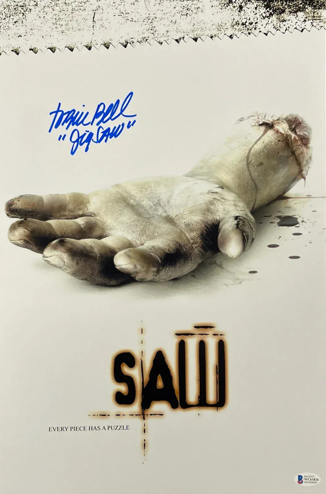 Tobin Bell Signed 12x18 Poster from Saw Beckett COA - Item #1