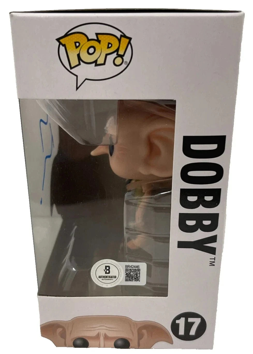 Toby Jones Signed Funko from Harry Potter Beckett COA - Detail View