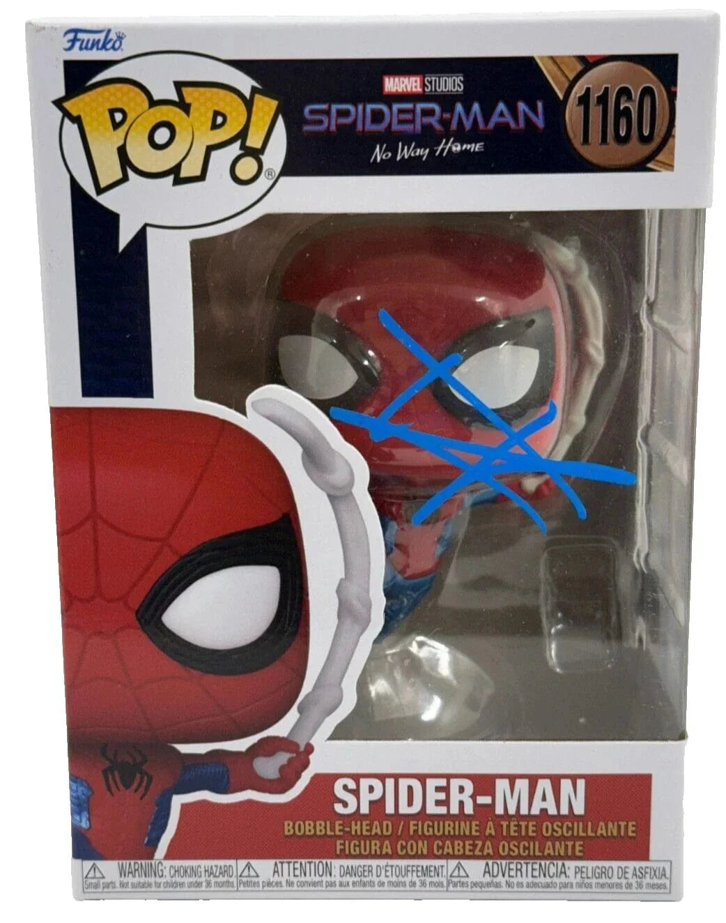 Tom Holland Authentic Autographed Spider-Man 1160 Funko Pop Figure
