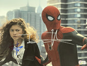 Tom Holland and Zendaya dual-signed Spider-Man 11x14 photo — Beckett authenticated