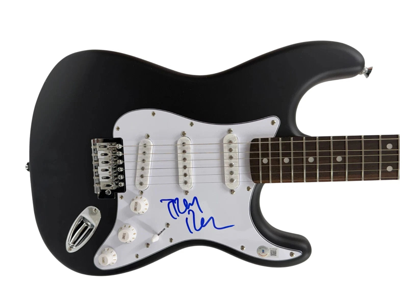 Trent Reznor of Nine Inch Nails Signed Guitar Beckett COA - Detail View