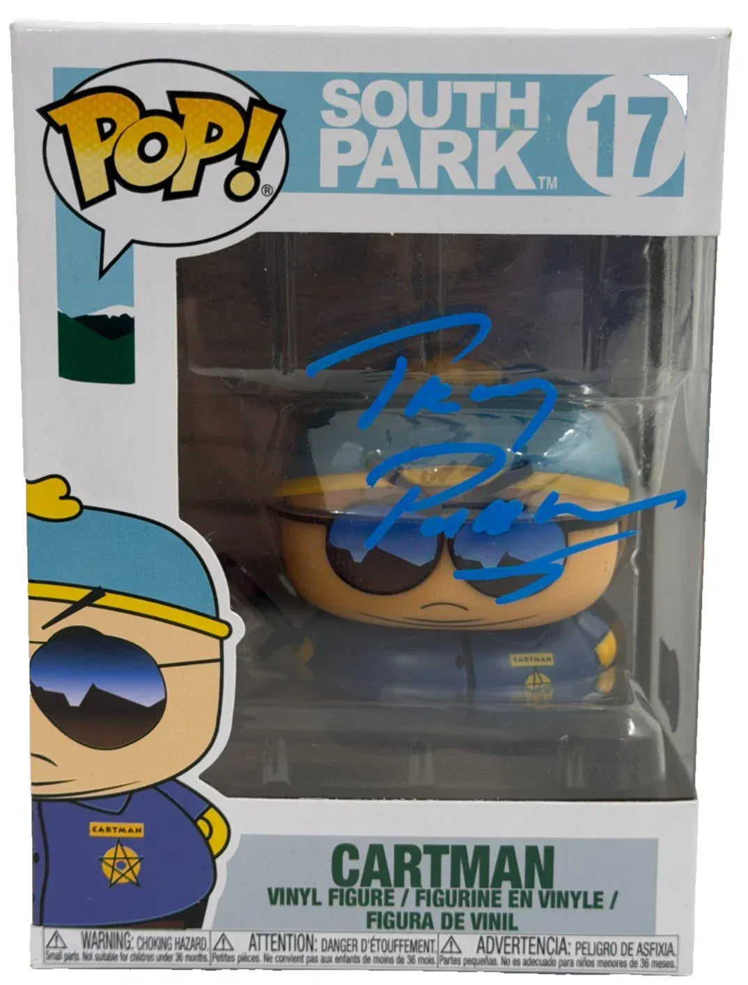 Trey Parker signed Cartman South Park Funko Pop #17 — Beckett authenticated