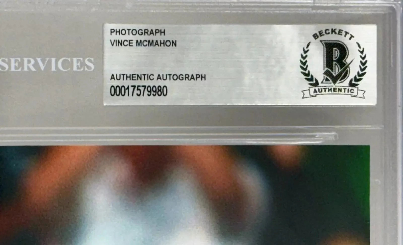 Vince McMahon Signed 8x10 Photo from WWE Beckett COA - Item #1 - Detail View