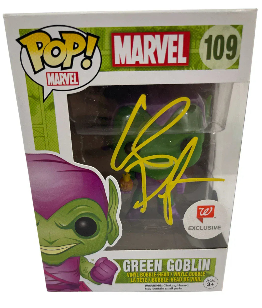Willem Dafoe Signed Green Goblin Marvel Spider-Man Funko Pop Figure Beckett COA