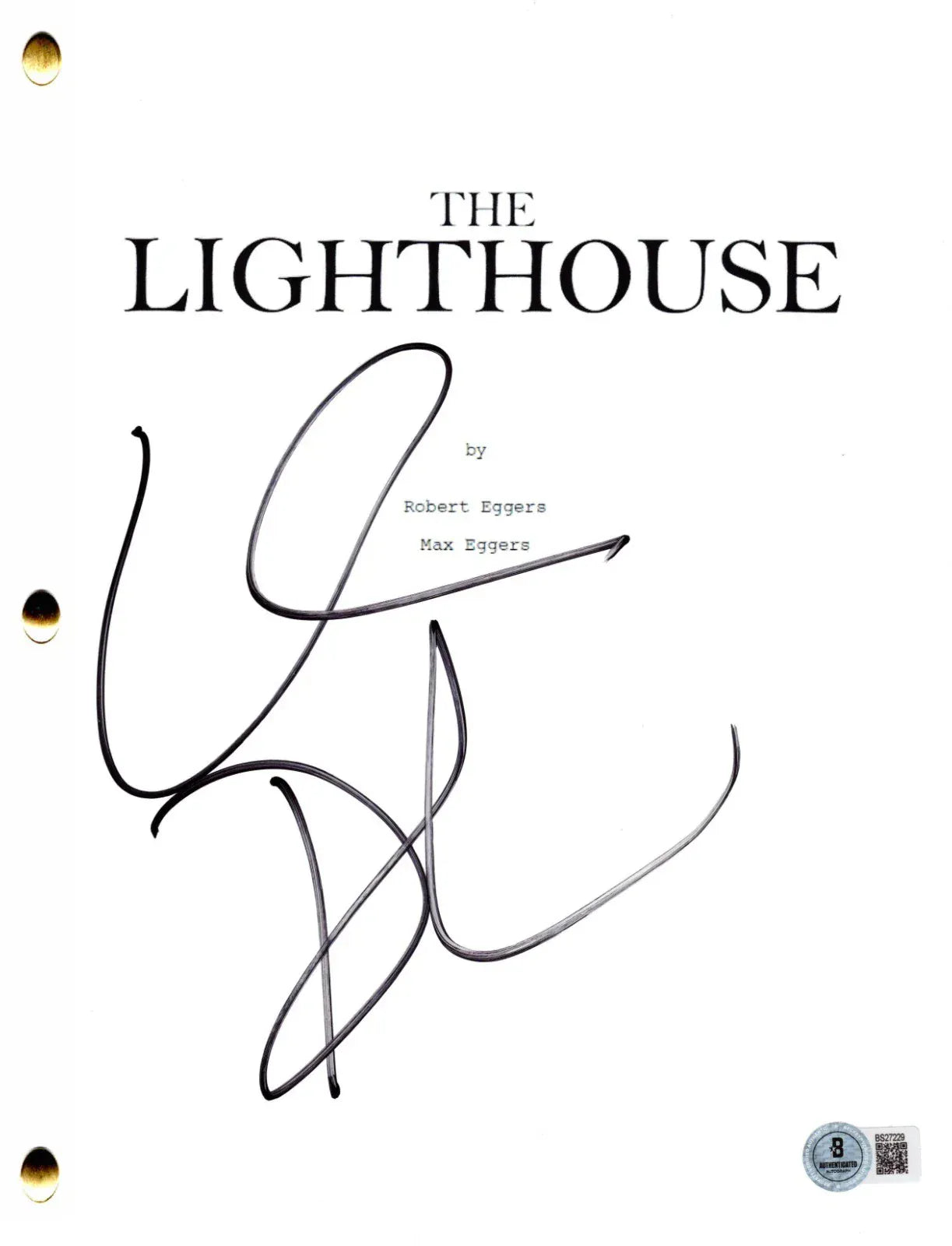 Willem Dafoe Signed The Lighthouse Script | PTS