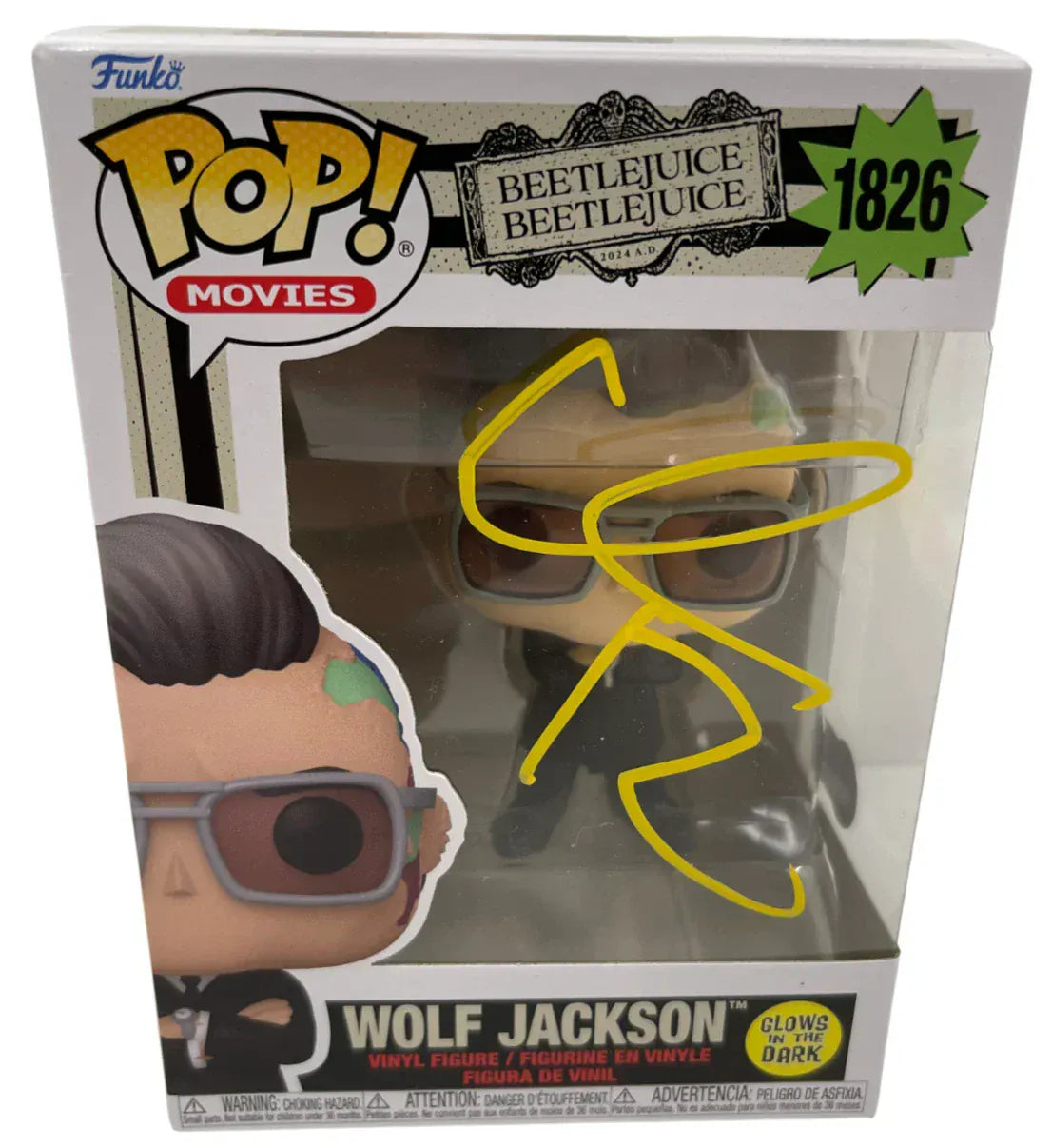 Willem Dafoe Signed Wolf Jackson Beetlejuice Beetlejuice Beetlejuice Beetlejuice Funko Pop Figure Beckett COA