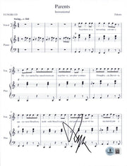 Yungblud signed Parents sheet music — Beckett authenticated