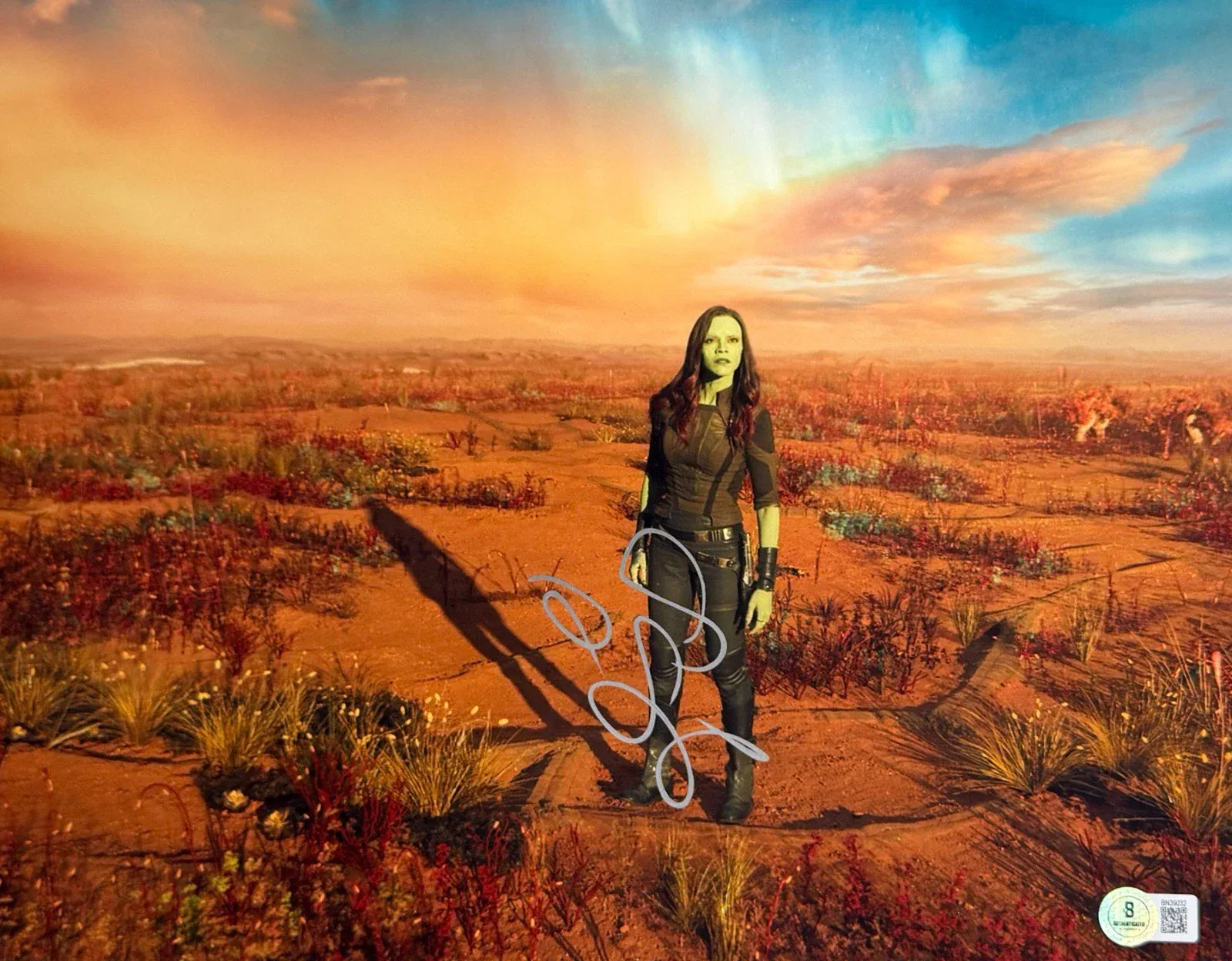 Zoe Saldana signed Guardians of the Galaxy 11x14 photo — Beckett authenticated
