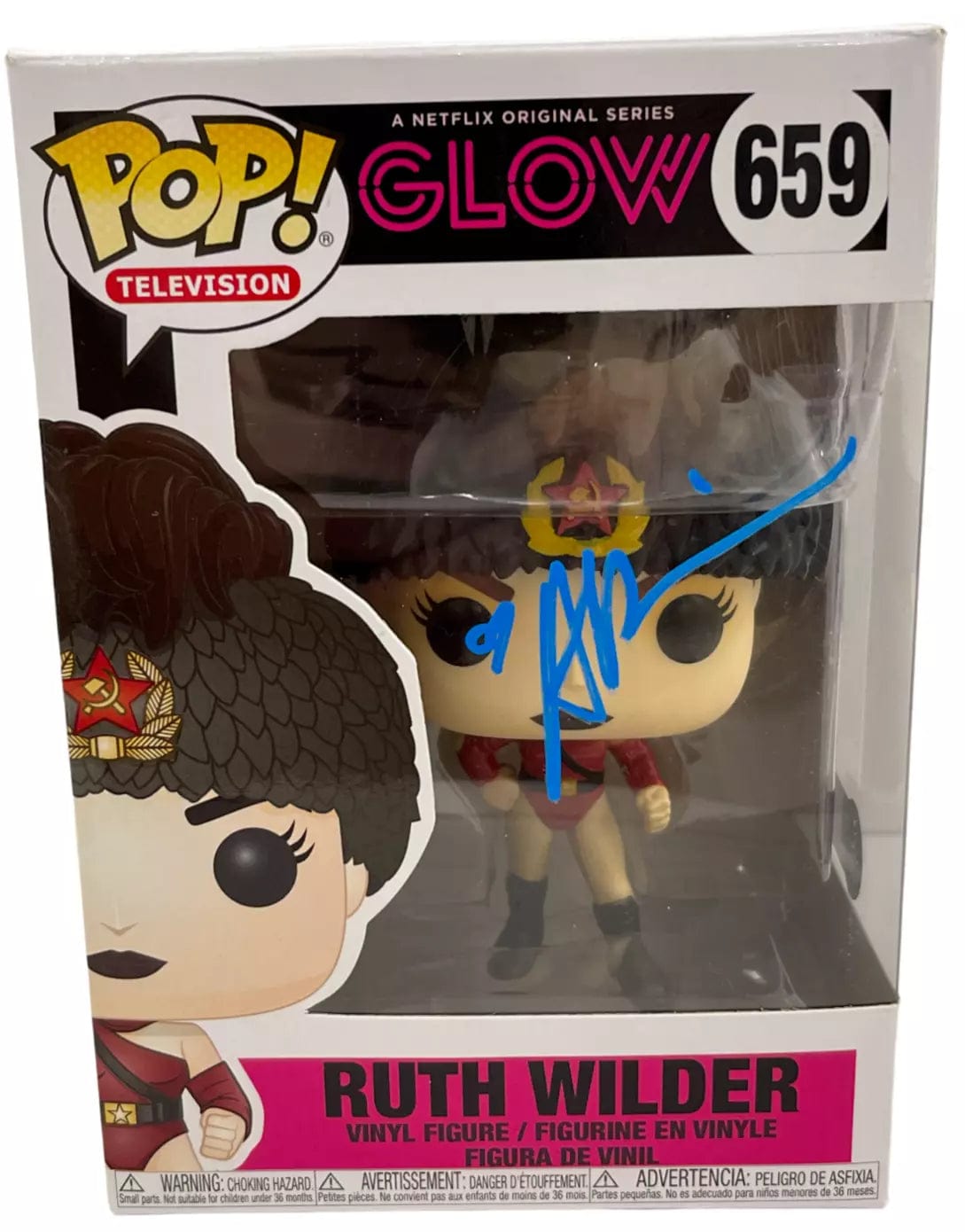 Alison Brie Authentic Autographed Ruth Wilder 659 Glow Funko Pop Figure