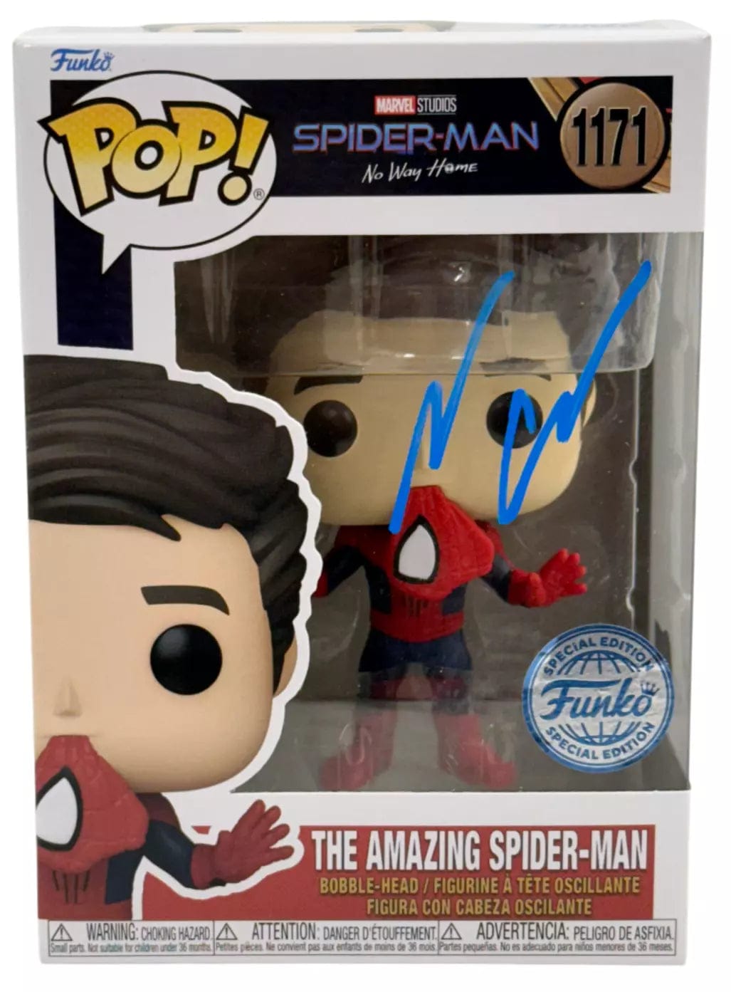 Andrew Garfield Authentic Autographed The Amazing Spider-Man 1171 Spider-Man No Way Home Funko Pop Figure