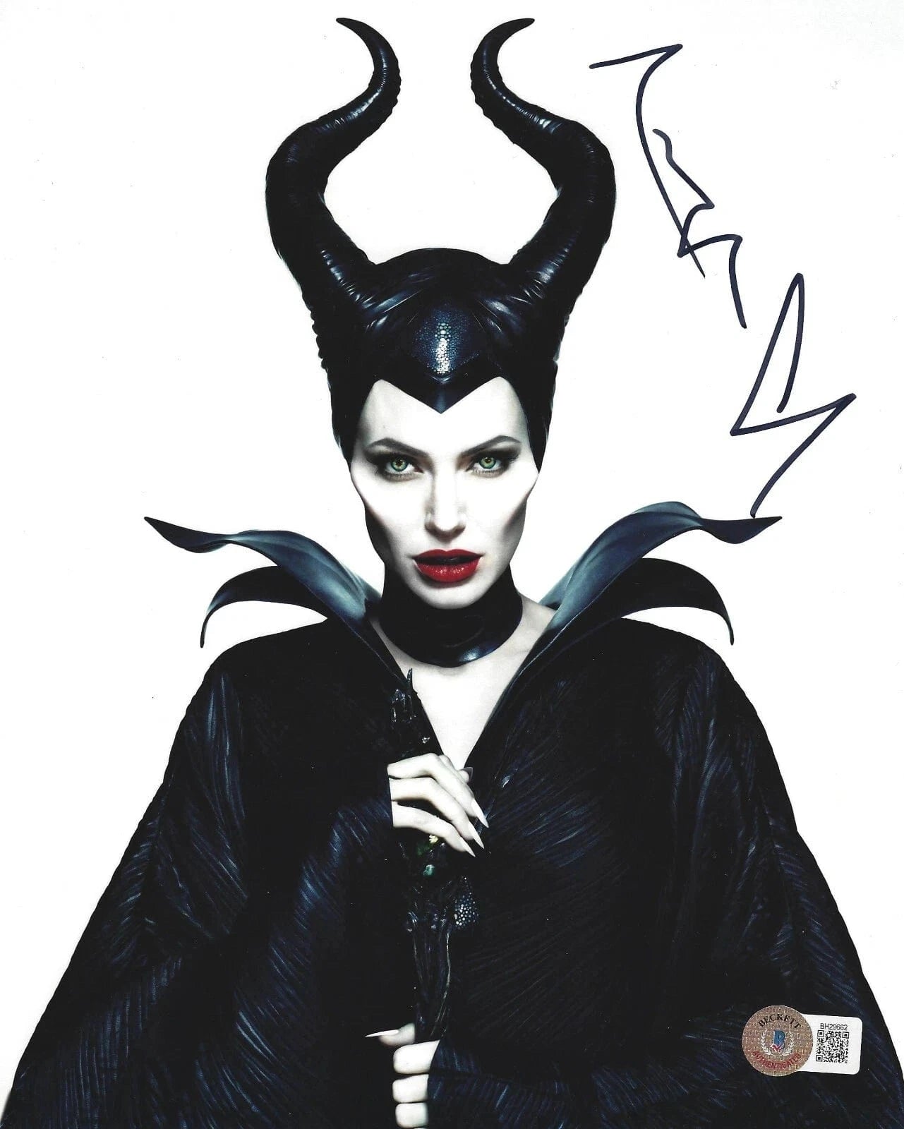 Angelina Jolie Signed 8x10 Photo from Maleficent Beckett COA - Item #2