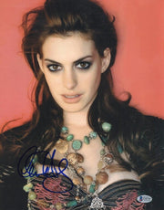Anne Hathaway Signed 11x14 Photo Beckett COA - Item #1
