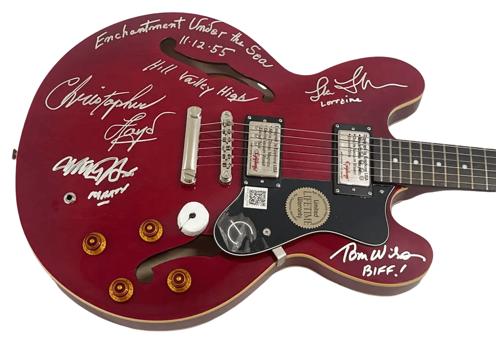Christopher Lloyd Signed Guitar from Back to the Future Beckett COA - Item #1