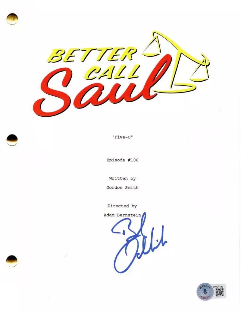 Bob Odenkirk Authentic Autographed Better Call Saul 'Five-O' Script