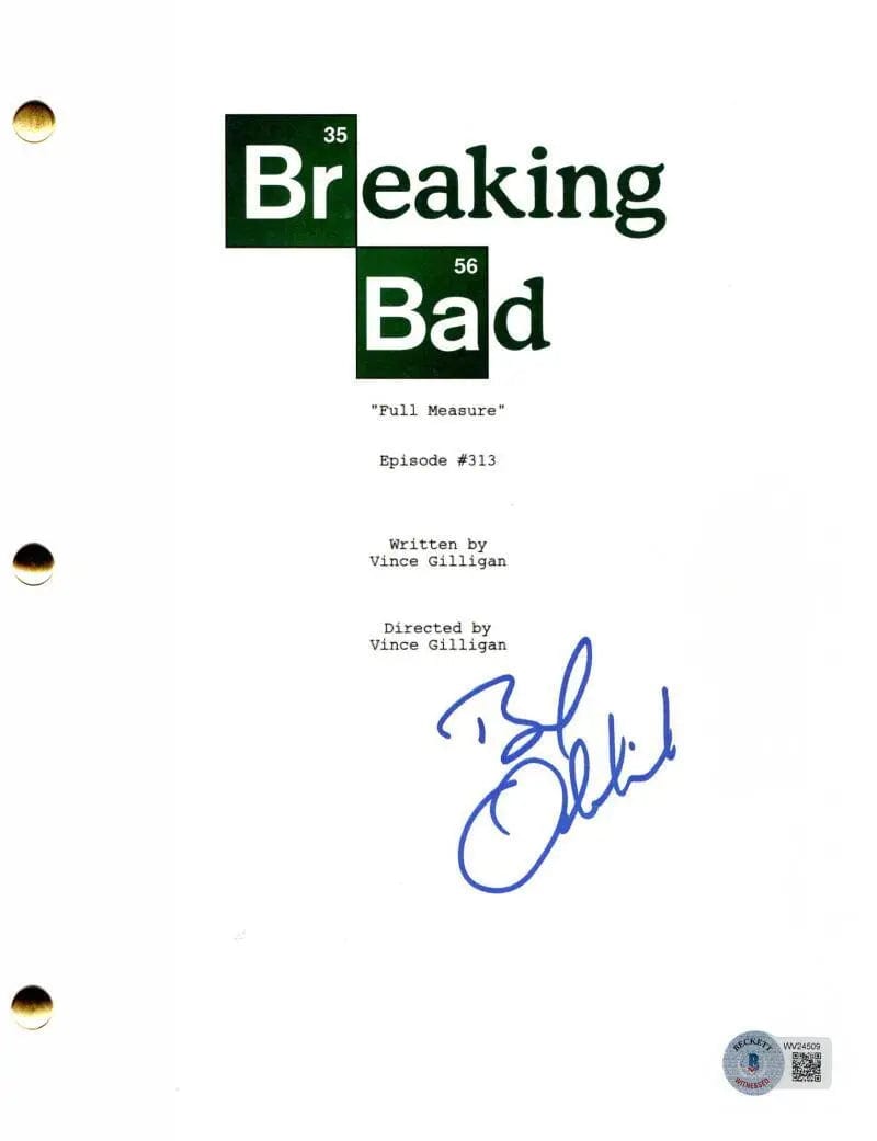 Bob Odenkirk Authentic Autographed Breaking Bad 'Full Measure 3x13' Script