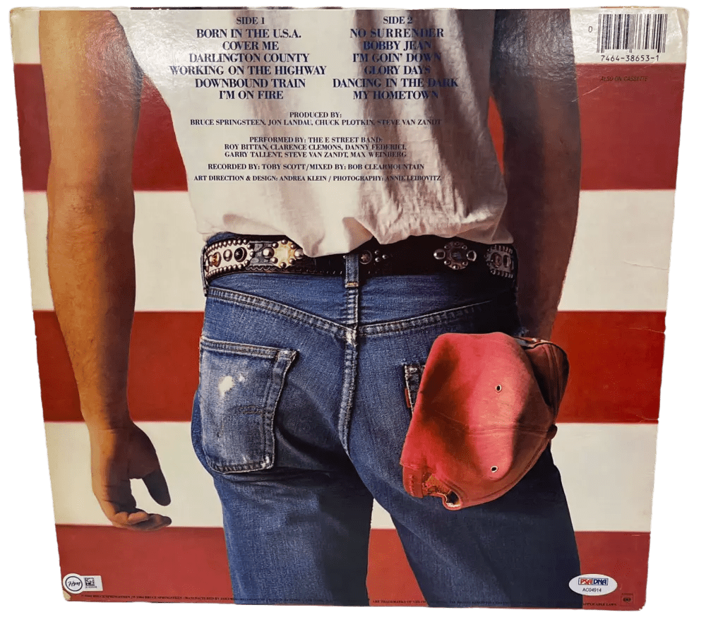 Bruce Springsteen Signed Vinyl Record Certified Authentic - Detail View