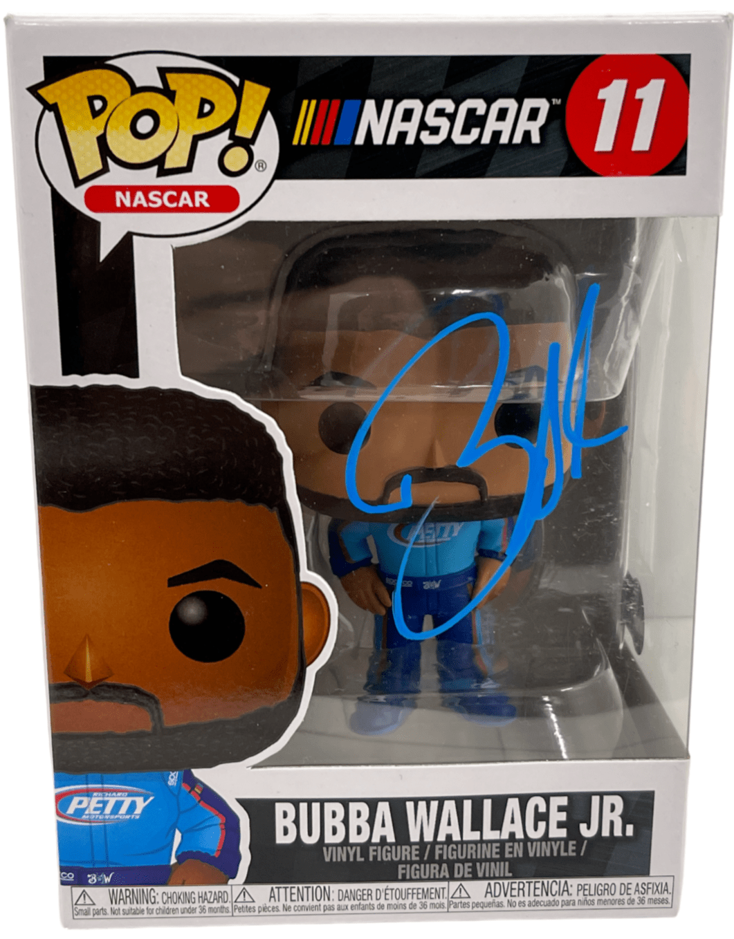Bubba Wallace Authentic Autographed Bubba Wallace Nascar 11 Funko Pop Figure