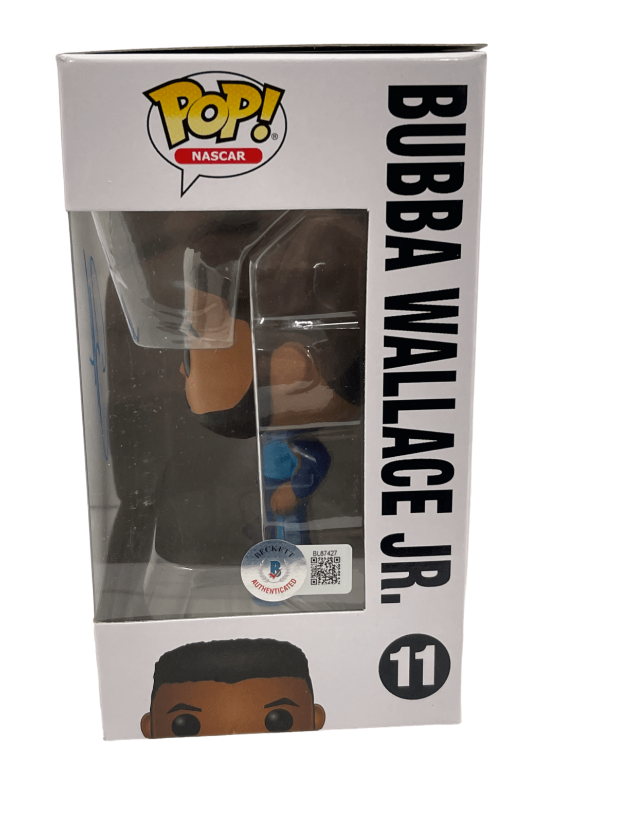 Bubba Wallace Signed Funko Beckett COA - Detail View