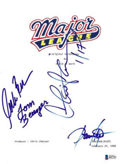 Cast Signed Authentic Autographed Major League Script - Dennis Haysbert, Charlie Sheen, Tom Berenger & Corbin Bernsen