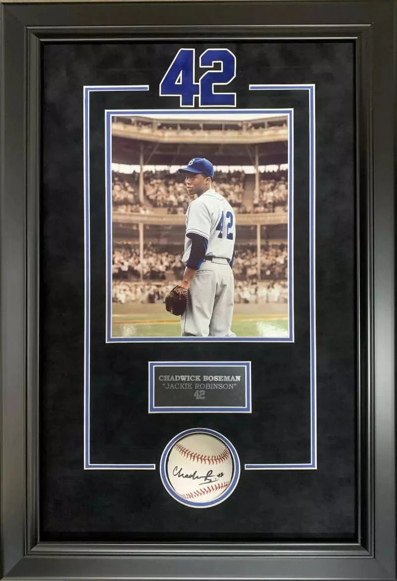 Chadwick Boseman Authentic Autographed 11x14 Photo Custom Frame