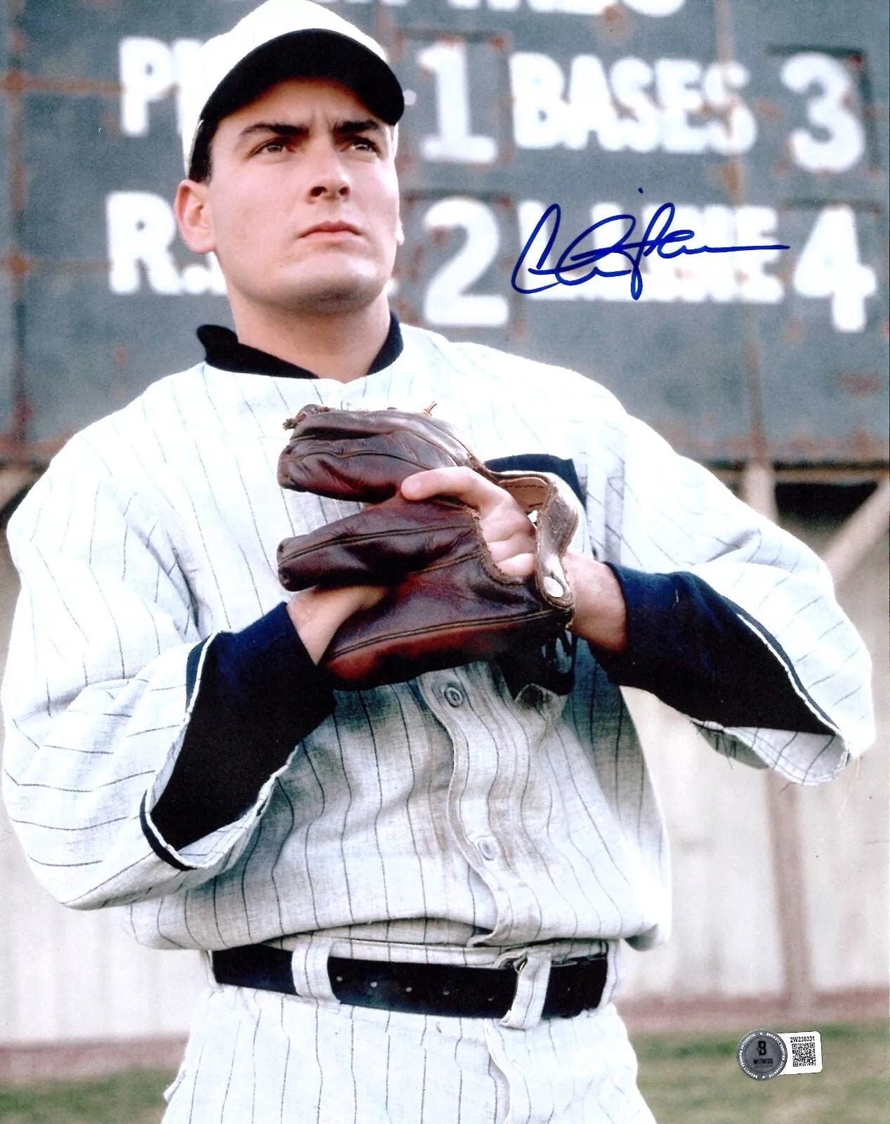 Charlie Sheen Signed 11x14 Photo from Eight Men Out Beckett COA - Item #1