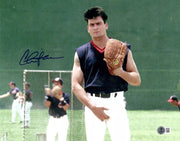 Charlie Sheen Signed 11x14 Photo from Major League Beckett COA - Item #3