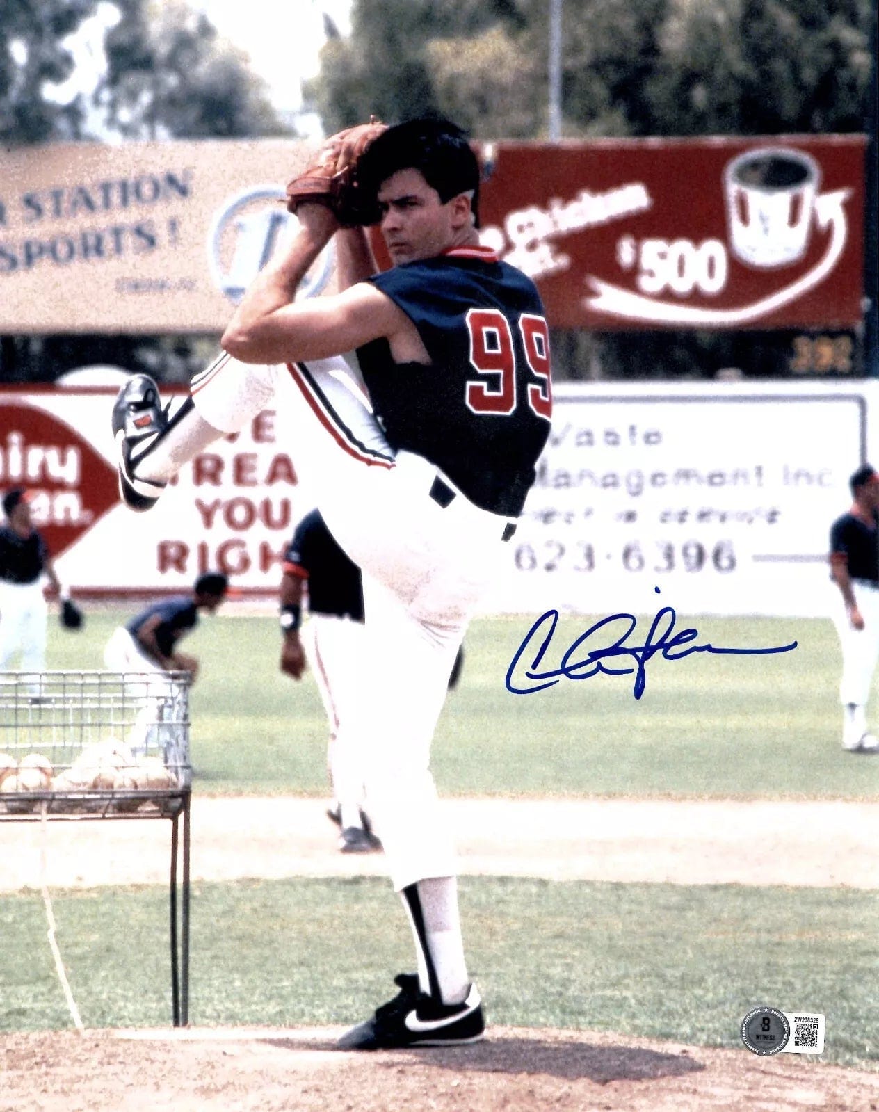 Charlie Sheen Signed 11x14 Photo from Major League Beckett COA - Item #2