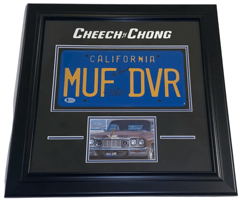 Cheech Marin Signed License Plate from Up in Smoke Beckett COA - Item #1