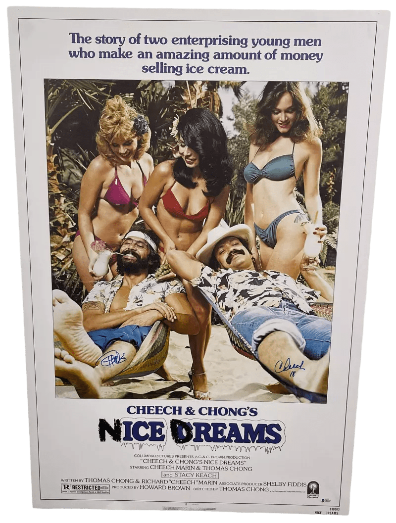 Cheech Marin & Tommy Chong Authentic Autographed Full Size Poster