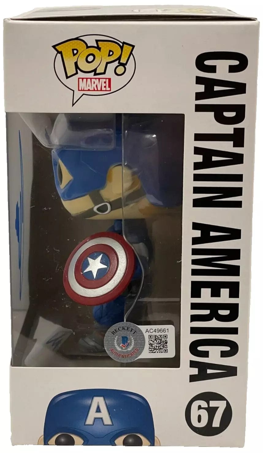 Chris Evans Signed Funko from The Avengers Beckett COA - Detail View