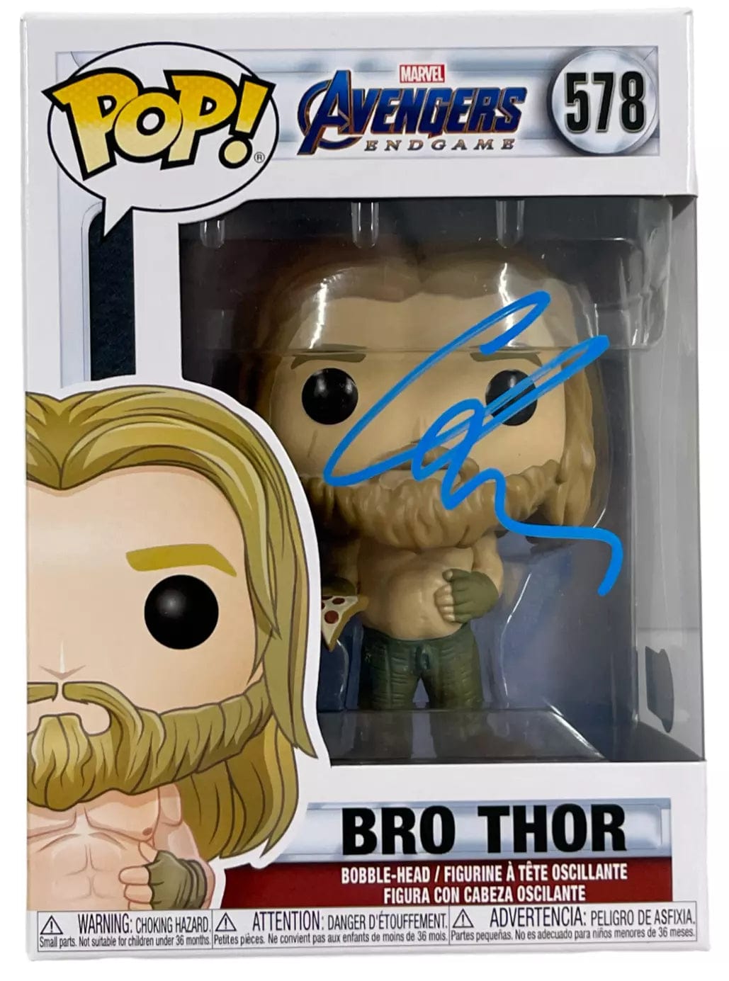 Chris Hemsworth Authentic Autographed Bro Thor 578 Avengers Endgame Funko Pop Figure