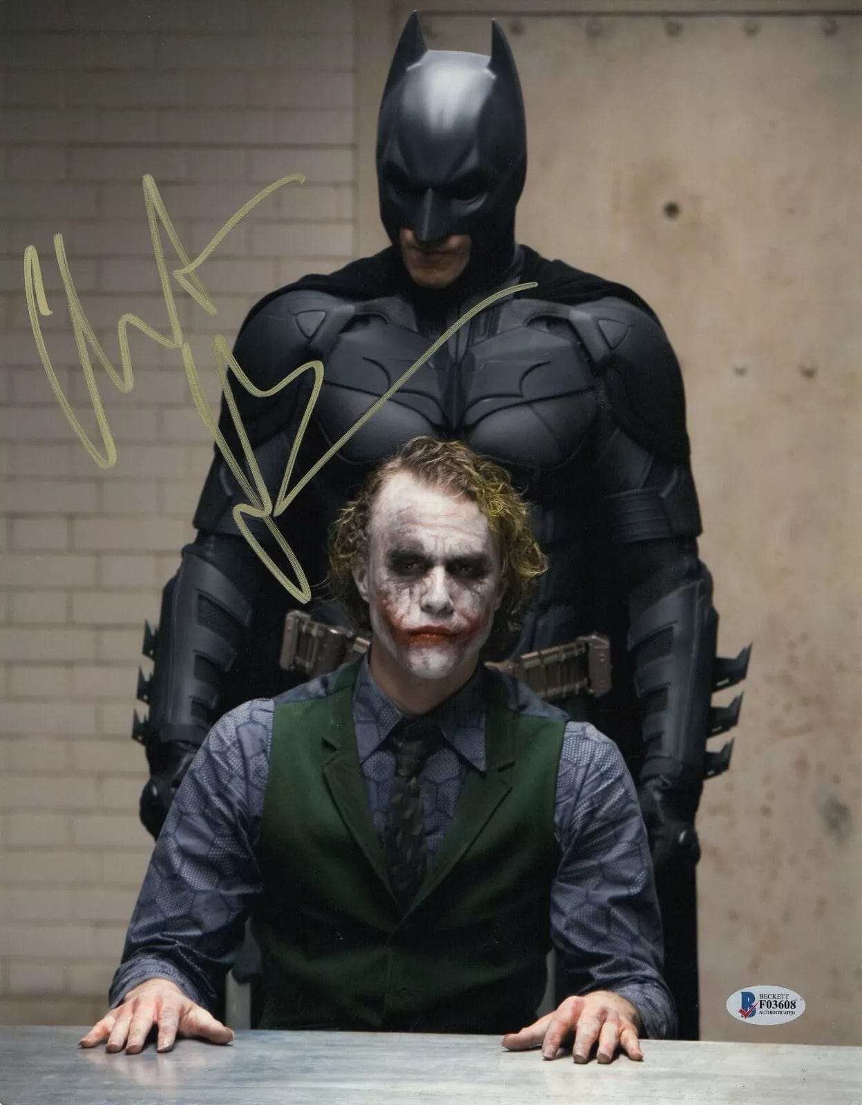 Christian Bale Signed 11x14 Photo from The Dark Knight Beckett COA - Item #32
