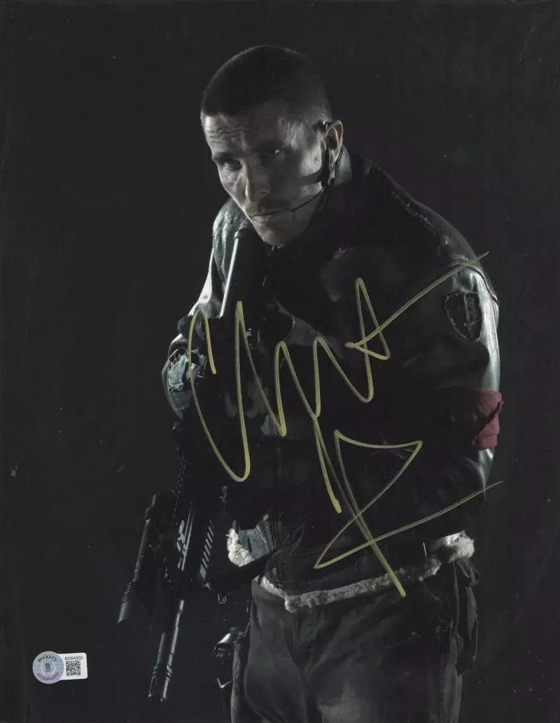 Christian Bale Signed 11x14 Photo from Terminator Salvation Beckett COA - Item #1