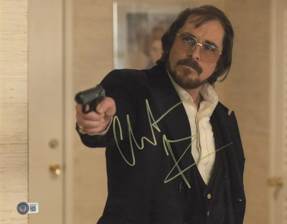 Christian Bale Signed 11x14 Photo from American Hustle Beckett COA