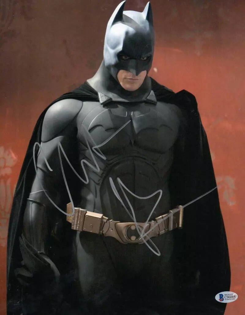 Christian Bale Signed 11x14 Photo from The Dark Knight Beckett COA - Item #24