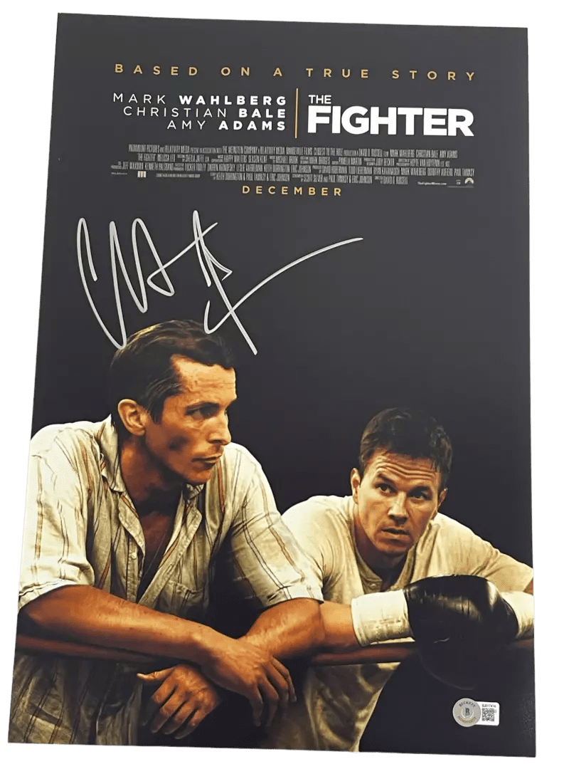 Christian Bale Signed 12x18 Photo from The Fighter Beckett COA