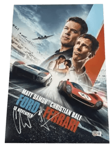 Christian Bale Signed 12x18 Photo from Ford V Ferrari Beckett COA
