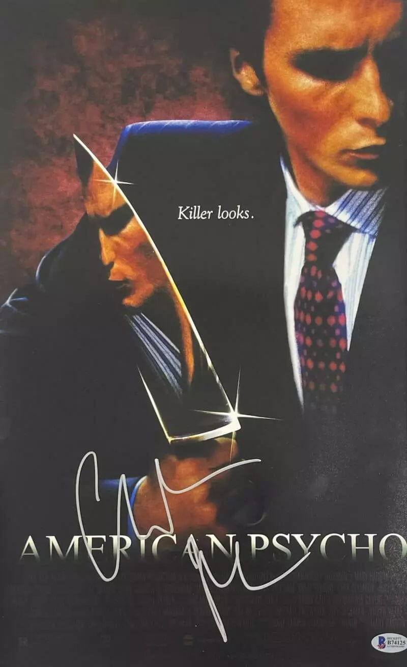 Christian Bale Signed 12x18 Photo from American Psycho Beckett COA