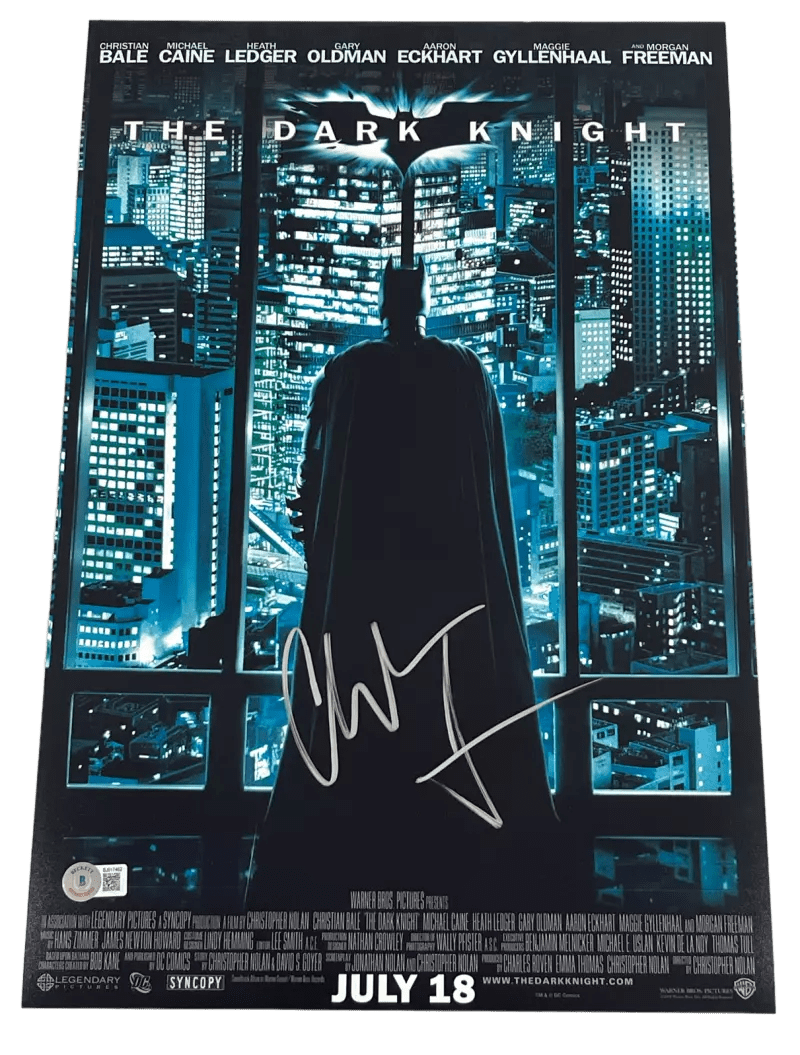 Christian Bale Signed 12x18 Photo from The Dark Knight Beckett COA - Item #1