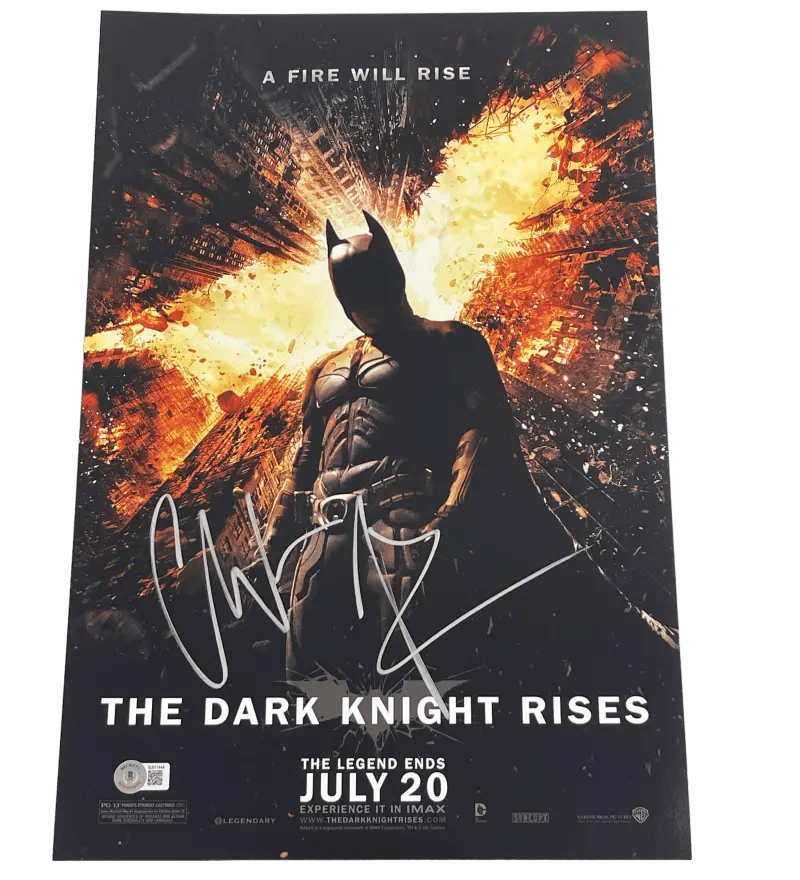 Christian Bale Signed 12x18 Photo from The Dark Knight Rises Beckett COA - Item #3
