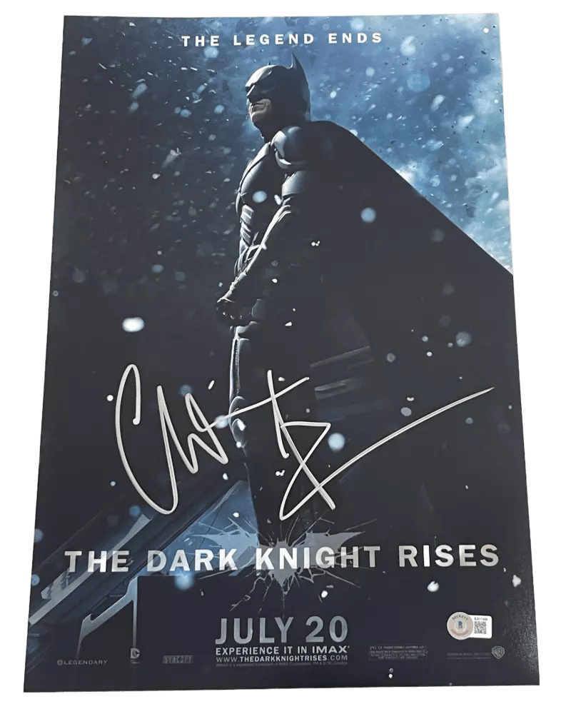 Christian Bale Signed 12x18 Photo from The Dark Knight Rises Beckett COA - Item #1