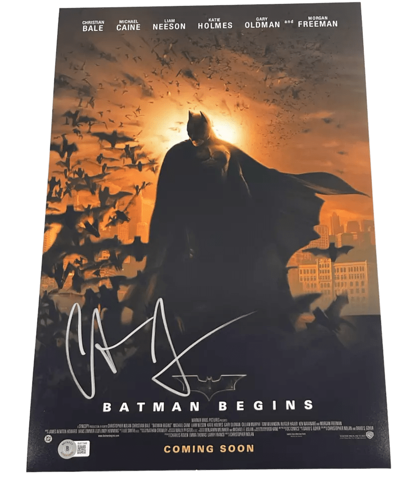 Christian Bale Signed 12x18 Photo from Batman Begins Beckett COA - Item #1
